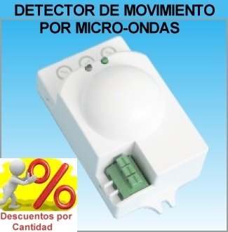 Detector de Movimiento Presencia (Radar) por Microondas para Luz (Iluminacion) - Haga click en la imagen para cerrar